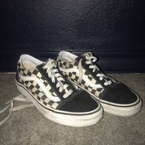 Used Black and white checkered vans